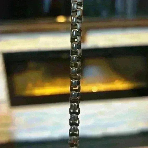 50” round gunmetal Crossbody Chain ~ unbranded - Picture 3 of 4